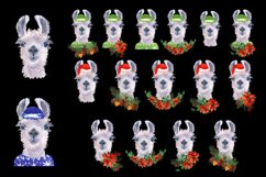 Watercolor Llama christmas clipart - Sublimation designs Product Image 4