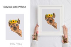 Watercolor Llama Clipart - Sublimation designs bundle Product Image 6
