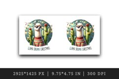 Watercolor llama sweater sunglasses lights Llama Drama Christmas quote print 20oz tumbler skinny mug wrap clipart t-shirt sublimation printable design