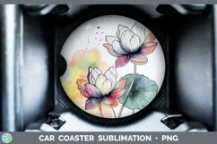 GorgeousWatercolor Car Coaster design.