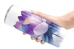Watercolor Lotus Flower Tumbler Sublimation Wrap Product Image 2