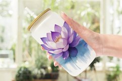 Glass Can Wraps Watercolor Lotus Flower Product Image 6