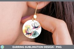 GorgeousWatercolor Round Earrings design.