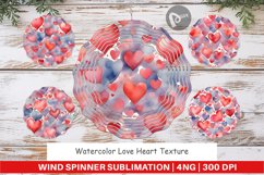 Wind Spinner Watercolor Texture Heart Product Image 1