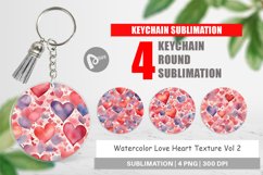 Keychain Watercolor Texture Heart Product Image 1