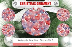 Christmas Ornaments Watercolor Texture Heart Product Image 1