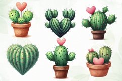 Watercolor lovely Cactus Sublimation Product Image 3