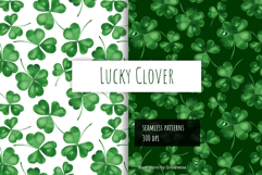 Watercolor Lucky Clover Pattern Product Image 1