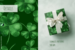 Watercolor Lucky Clover Pattern Product Image 3