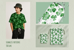 Watercolor Lucky Clover Pattern Product Image 2