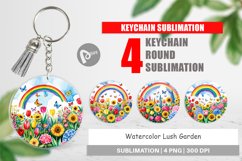 Keychain Watercolor Lush Garden Product Image 1