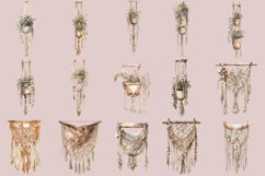 Watercolor Boh Macramé Clipart PNG 17 Product Image 2