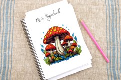 Watercolor Magic Mushrooms Clipart Bundle Product Image 4
