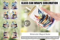 Glass Can Wraps Magical Books Product Image 1
