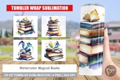 Tumbler Sublimation Wrap Magical Books Product Image 1