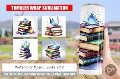 Tumbler Sublimation Wrap Magical Books Product Image 1