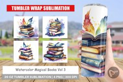 Tumbler Sublimation Wrap Magical Books Product Image 1