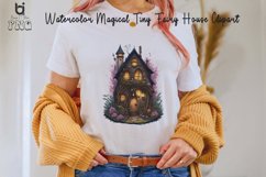 Watercolor Magical Tiny Fairy House Clipart, Mug PNG Design Product Image 4