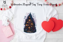 Watercolor Magical Tiny Fairy House Clipart, Mug PNG Design Product Image 9
