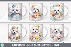 Bundle of six Wild Flowers Malteses Mug Wrap designs.