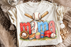 Retro Baseball Mama PNG, Baseball Game Day PNG, Sports Mom Product Image 1