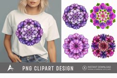 Watercolor Mandala Petunia Clipart Product Image 1