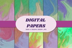 Watercolor Marble Liquid 2 Digital Paper Background Product Image 1