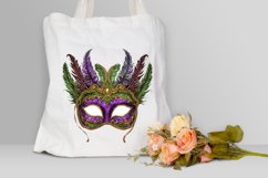 Watercolor Mardi Gras Mask Clipart Bundle Product Image 3