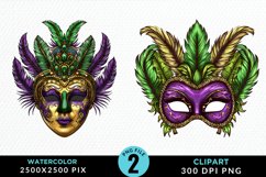 Watercolor Mardi Gras Exquisite Clipart Product Image 1