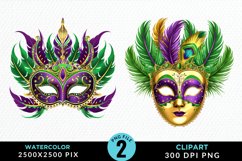 Watercolor Mardi Gras Exquisite Clipart Product Image 1