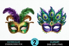 Watercolor Mardi Gras Exquisite Clipart Product Image 1