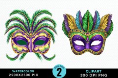 Watercolor Mardi Gras Exquisite Clipart Product Image 1