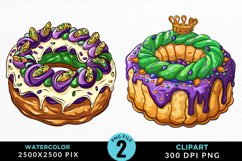 Watercolor Mardi Gras Graphic Clipart Product Image 1