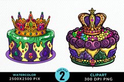 Watercolor Mardi Gras Graphic Clipart Product Image 1