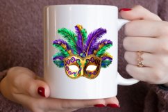 Watercolor Mardi Gras Mask Clipart Bundle Product Image 4