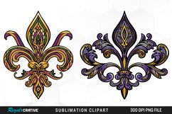 Watercolor Mardi Gras Collection Clipart Bundle Product Image 3