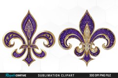 Watercolor Mardi Gras Collection Clipart Bundle Product Image 4
