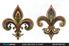 Watercolor Mardi Gras Collection Art Clipart Product Image 1