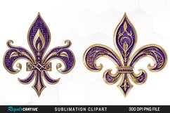 Watercolor Mardi Gras Collection Clipart Bundle Product Image 2