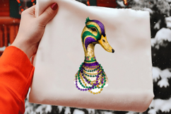 Watercolor Mardi Gras Duck Clipart Product Image 2