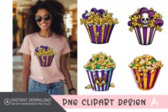 Watercolor Mardi Gras Popcorn Clipart Product Image 1