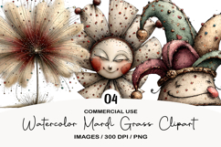 Watercolor Mardi Grass Clipart Product Image 1
