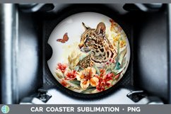GorgeousWatercolor Car Coaster design.