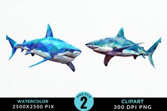 Watercolor Marine Mammals Whale Clipart Product Image 1