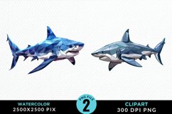 Watercolor Marine Mammals Whale Clipart Product Image 1