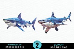 Watercolor Marine Mammals Whale Clipart Product Image 1
