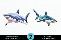 Watercolor Marine Mammals Whale Clipart Product Image 1