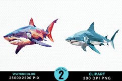 Watercolor Marine Mammals Whale Clipart Product Image 1