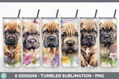 Bundle of six Wild Flowers Mastiffs Tumbler designs.