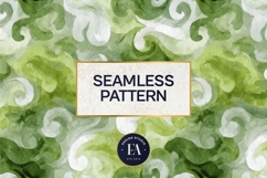 Watercolor Matcha Pattern, Green Wash Texture Product Image 3